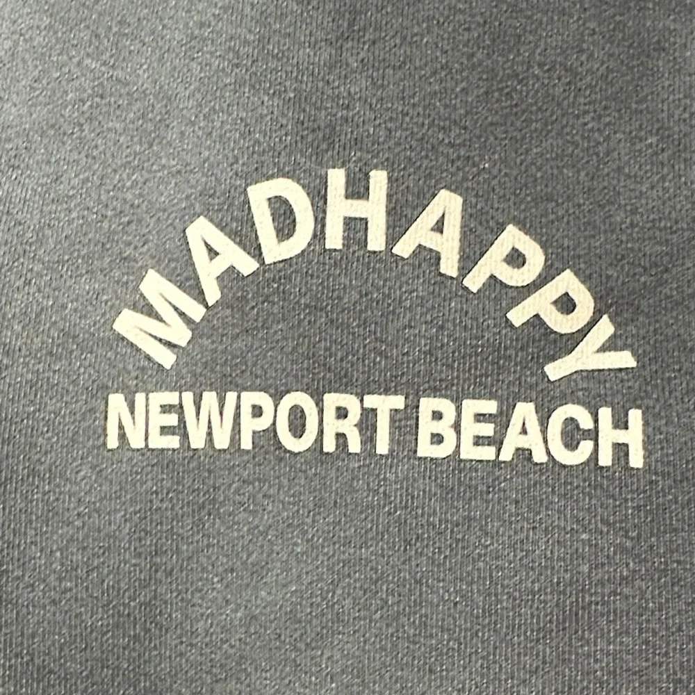 Madhappy Unisex Charcoal Grey Sweatpants with Newport Beach Print Size XS - Picture 4 of 5